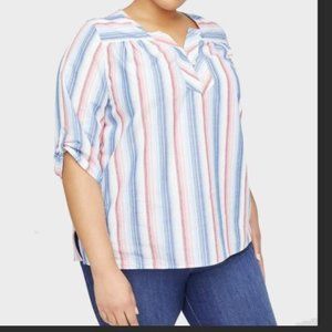 CLEARANCE SALE!
Mirabel Park Top  Pale shades of Red White & Blue